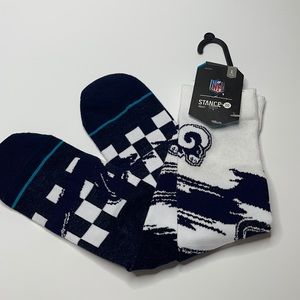 Stance NFL LA Rams Football Wave Racer Socks Large 9-12